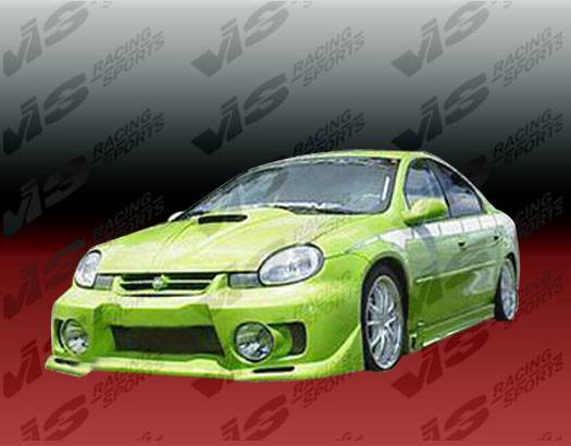 2000-2002 Dodge Neon 4 doors EVO 5 Style FRP Primer Front Bumper-1