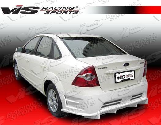 2000-2007 Ford Focus 4 doors FUZION Style FRP Primer Rear Bumper-2