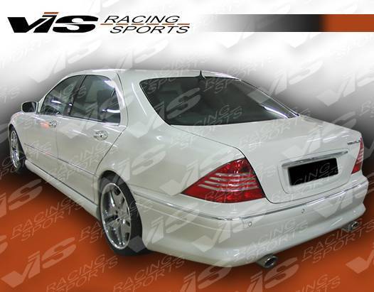 2000-2002 Mercedes S Class W220 4 doors VIP Style FRP Primer Rear Lip-2