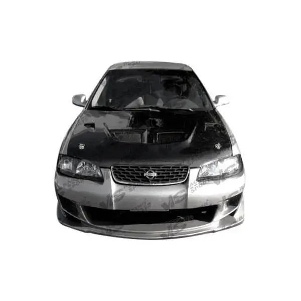 2000-2003 Nissan Sentra 4 doors EVO Style Carbon Fiber Black Hood-1
