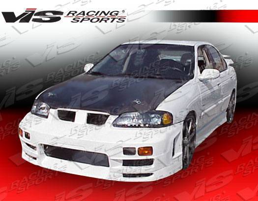 2000-2003 Nissan Sentra 4 doors EVO 4 Style FRP Primer Front Bumper-2