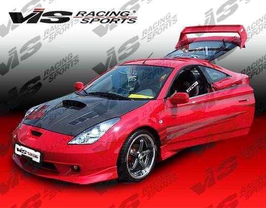 2000-2002 Toyota Celica 2 doors Techno R 1 Style FRP Primer Full Kit-2