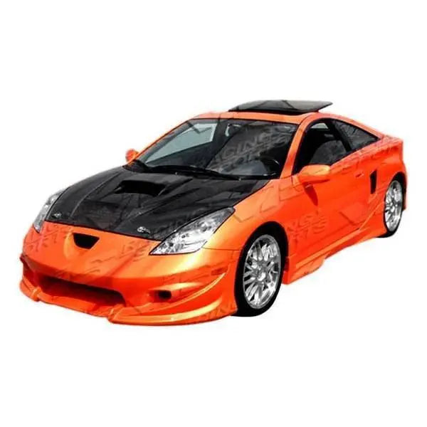 2000-2005 Toyota Celica 2 doors INVADER Style Carbon Fiber Black Hood-3