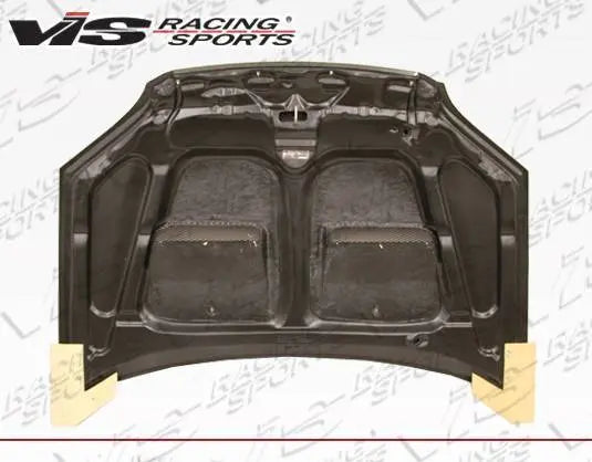 2001-2003 Honda Civic 2 doors 4 doors XTREME GT Style Carbon Fiber Black Hood-4
