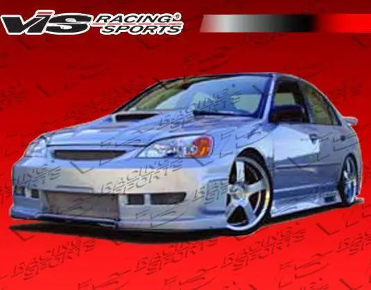 2001-2005 Honda Civic 4 doors Z1 BOXER Style FRP Primer Side Skirts-1
