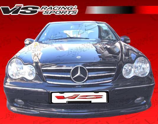2001-2007 Mercedes C Class W203 4 doors EURO TECH 2 Style FRP Primer Front Lip-2