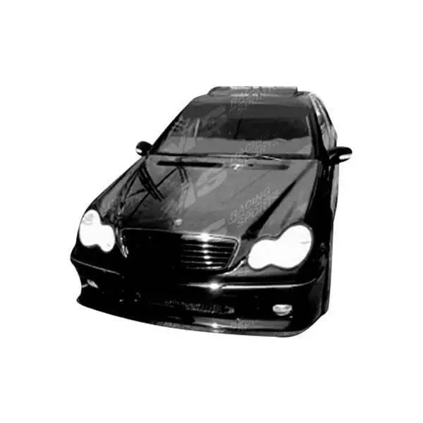 2001-2007 Mercedes C Class 4 doors OEM Style Carbon Fiber Black Hood-1