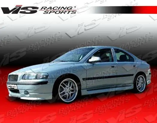 2001-2009 Volvo S60 4 doors SPIKE Style FRP Primer Side Skirts-2
