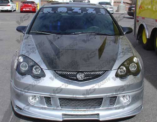 2002-2006 Acura RSX 2 doors INVADER Style Carbon Fiber Black Hood-2