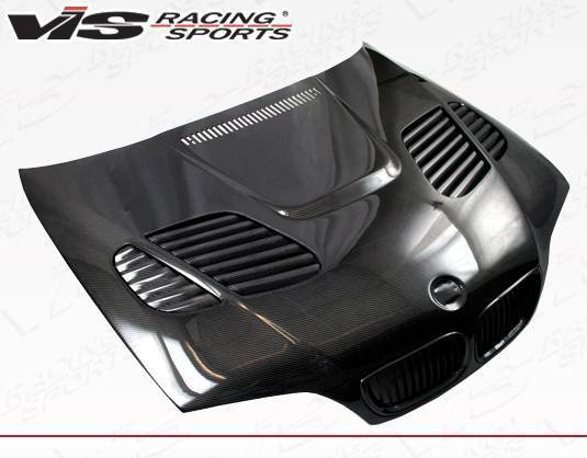 2002-2005 BMW 3 SERIES E46 4 doors GTR Style Carbon Fiber Black Hood-1