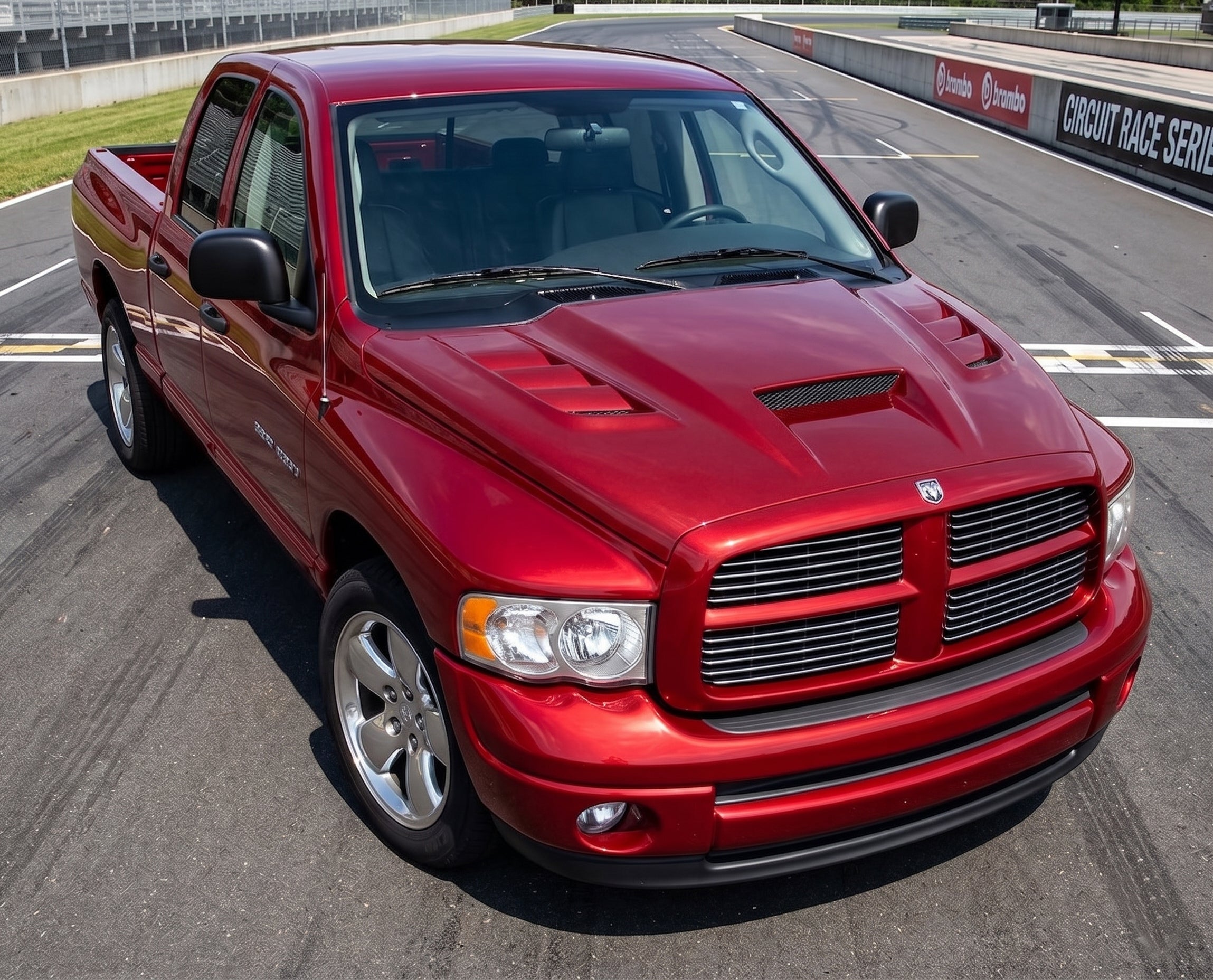 2002-2008 Dodge Ram 2DR & 4DR VTM Style Fiberglass Hood