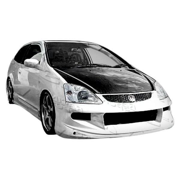 2002-2005 Honda Civic Hatchback TPG Style FRP Primer Front Bumper-1