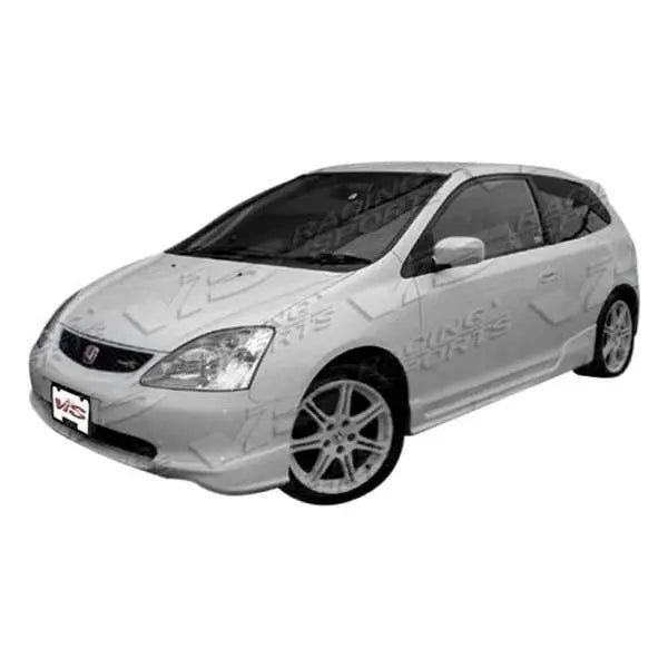 2002-2005 Honda Civic Hatchback Type R Style FRP Primer Side Skirts-1