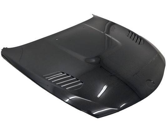 2003-2010 BMW 6 SERIES E63 2 doors XTS Style Carbon Fiber Black Hood-2