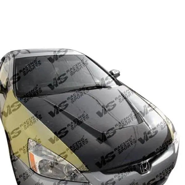 2003-2007 Honda Accord 4 doors INVADER Style Carbon Fiber Black Hood-1