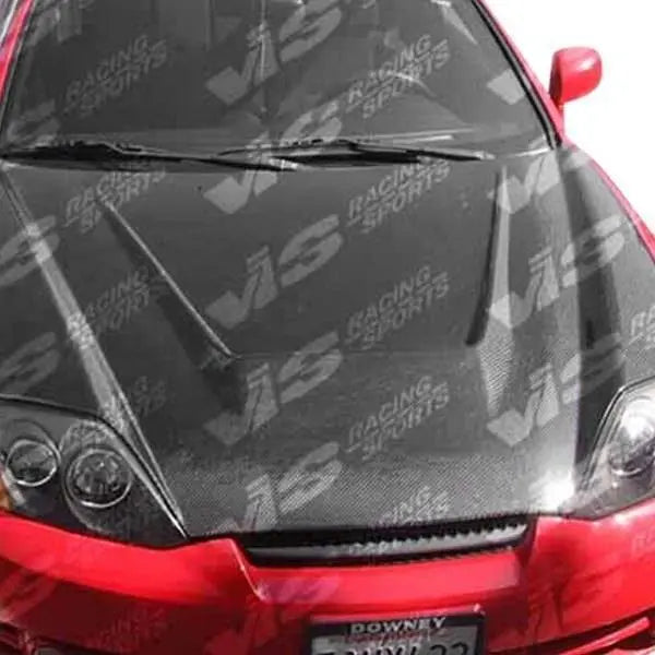 2003-2006 Hyundai Tiburon 2 doors INVADER Style Carbon Fiber Black Hood-2