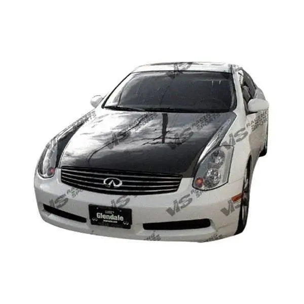 2003-2007 Infiniti G35 2 doors OEM Style Carbon Fiber Black Hood-1