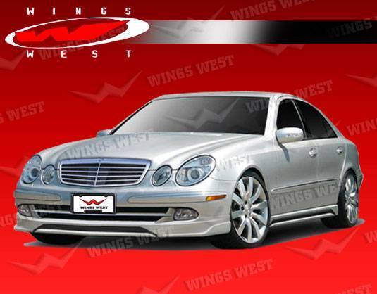 2003-2006 Mercedes E Class W211 4 doors JPC Style POLYURETHANE Black Front Lip-2