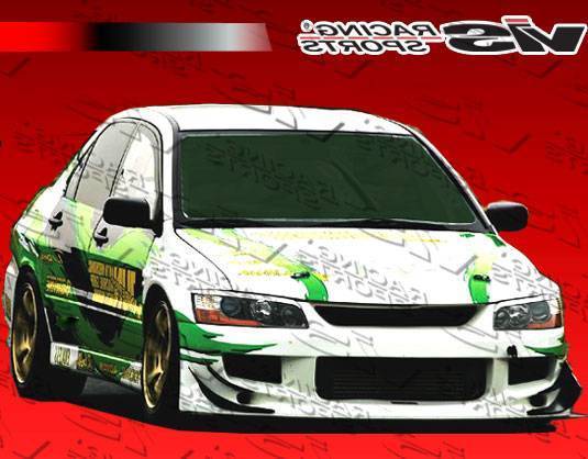 2003-2007 Mitsubishi EVO 8 EVO 9 4 doors JS Style FRP Primer Front Bumper-2