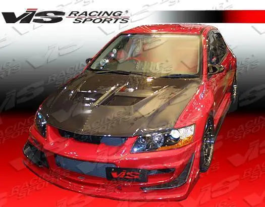 2003-2005 Mitsubishi EVO 8 4 doors VRS Style Carbon Fiber Black Hood-2