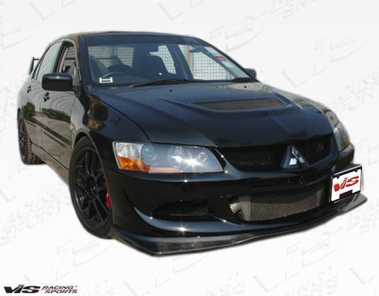 2003-2005 Mitsubishi EVO 8 4 doors VRS Style Carbon Fiber Black Front Lip-1