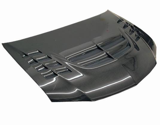 2003-2005 Mitsubishi EVO 8 4 doors VTX Style Carbon Fiber Black Hood-1