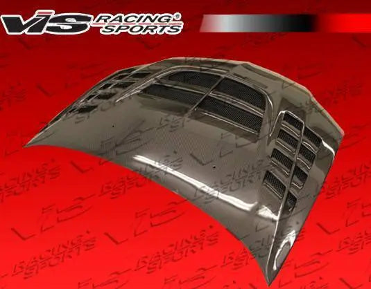 2003-2005 Mitsubishi EVO 8 4 doors VTX Style Carbon Fiber Black Hood-3