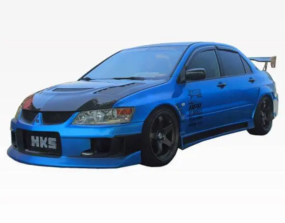 2003-2007 Mitsubishi EVO 8 EVO 9 4 doors Z-SPEED Style FRP Primer Side Skirts-1