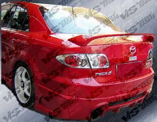 2003-2007 Mazda 6 4 doors CYBER Style FRP Primer Rear Bumper-2
