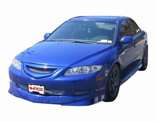 2003-2005 Mazda 6 4 doors TECHNO R Style FRP Primer Front Lip-1