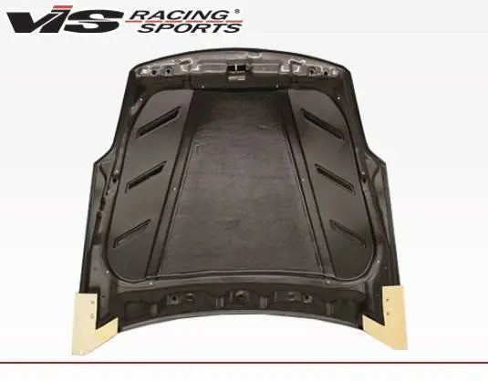 2003-2008 Nissan 350Z 2 doors Astek Style Carbon Fiber Black Hood-4