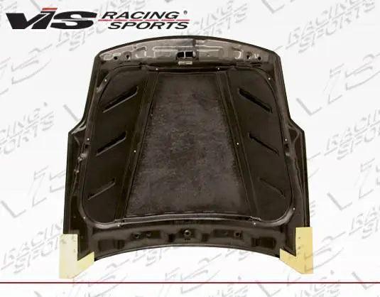 2003-2008 Nissan 350Z 2 doors Astek Style Carbon Fiber Black Hood-5