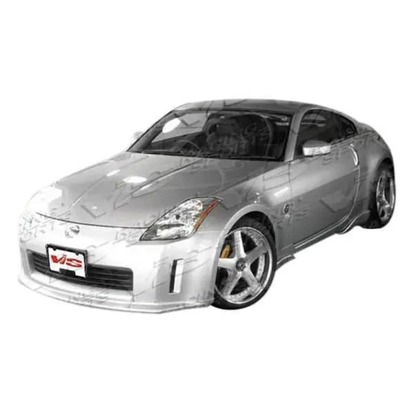2003-2008 Nissan 350Z 2 doors Invader 1 Style FRP Primer Side Skirts-1
