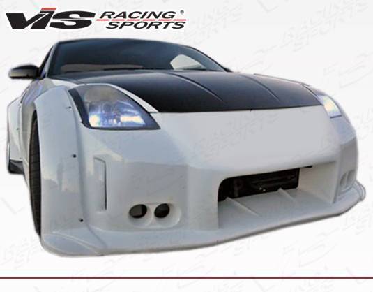 2003-2008 Nissan 350Z 2 doors Invader 3 Style FRP Primer Front Bumper-3