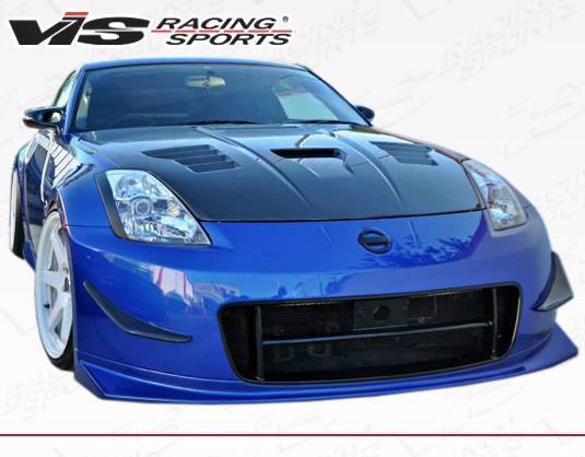 2003-2008 Nissan 350Z 2 doors TECHNO R 2 Style FRP Primer Front Bumper-2