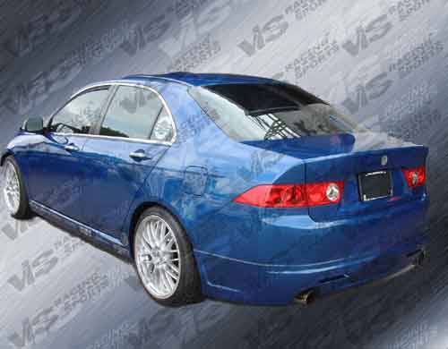2004-2005 Acura TSX 4 doors K-SPEED Style FRP Primer Rear Lip-1
