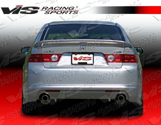 2004-2005 Acura TSX 4 doors TECHNO R Style FRP Primer Rear Lip-2