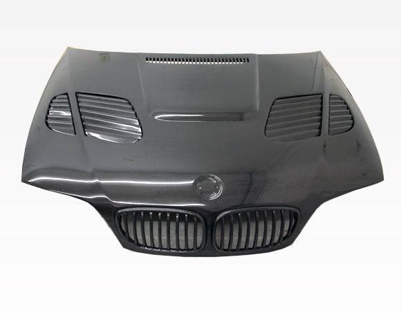 2004-2005 BMW 3 SERIES E46 2 doors GTR Style Carbon Fiber Black Hood-3