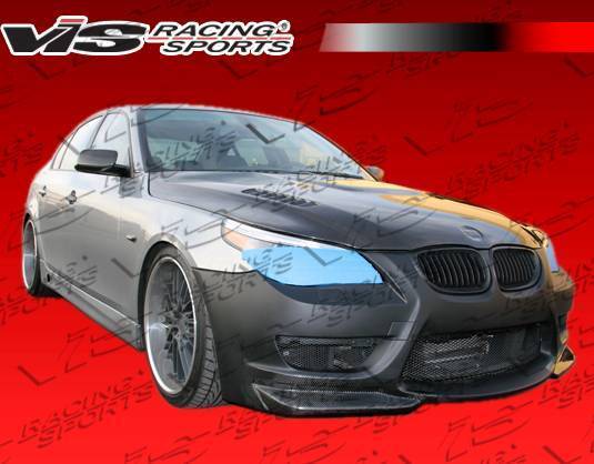 2004-2010 BMW 5 SERIES E60 4 doors AMS Style Carbon Fiber Black Front Bumper-1