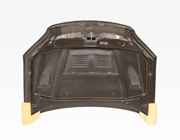 2004-2005 Honda Civic 2 doors 4 doors EVO Style Carbon Fiber Black Hood-4