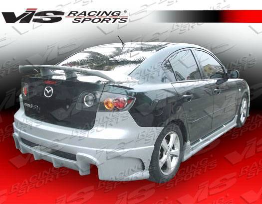 2004-2009 Mazda 3 4 doors LASER Style FRP Primer Rear Bumper-1