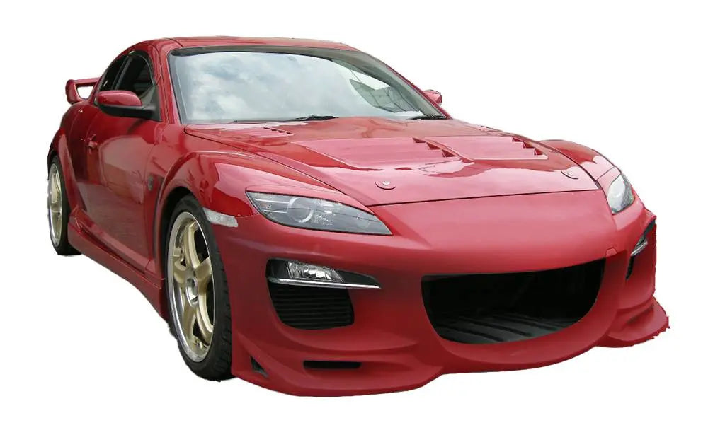 2004-2008 Mazda RX8 2 doors Razor Style FRP Primer Side Skirts-1