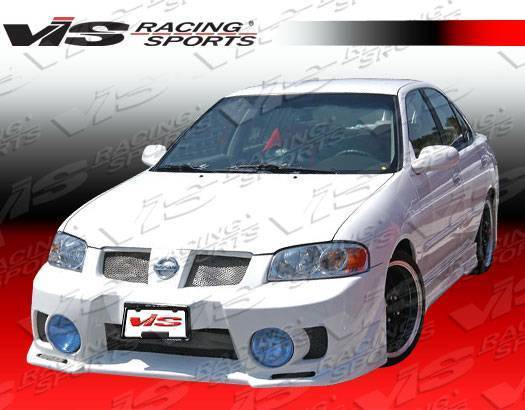 2004-2006 Nissan Sentra 4 doors EVO 5 Style FRP Primer Front Bumper-1