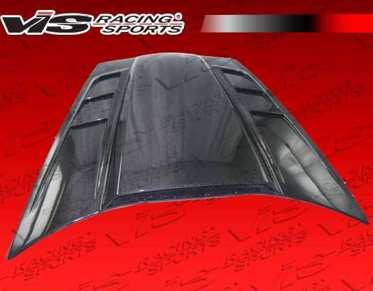 2005-2013 Chevrolet Corvette 2 doors SCV Style Carbon Fiber Black Hood-5