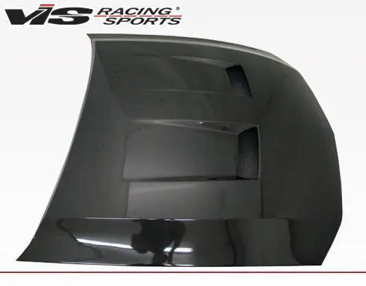 2005-2009 Ford Mustang 2 doors Heat Extractor Style Carbon Fiber Black Hood-3