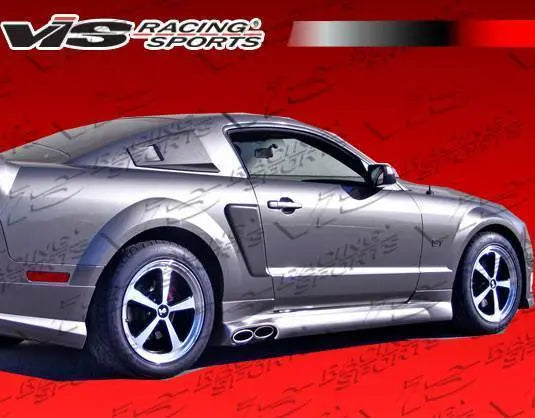 2005-2013 Ford Mustang 2 doors Stalker 2 Style FRP Primer Side Skirts-3