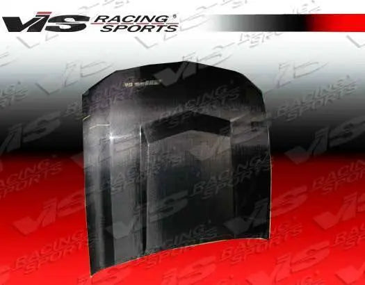 2005-2009 Ford Mustang 2 doors Stalker 3 Style Carbon Fiber Black Hood-1