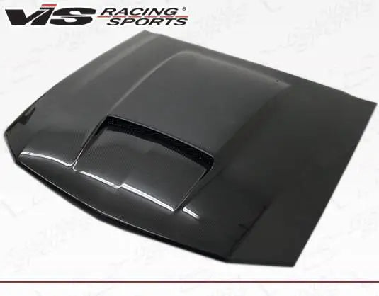 2005-2009 Ford Mustang 2 doors Stalker X Style Carbon Fiber Black Hood-1
