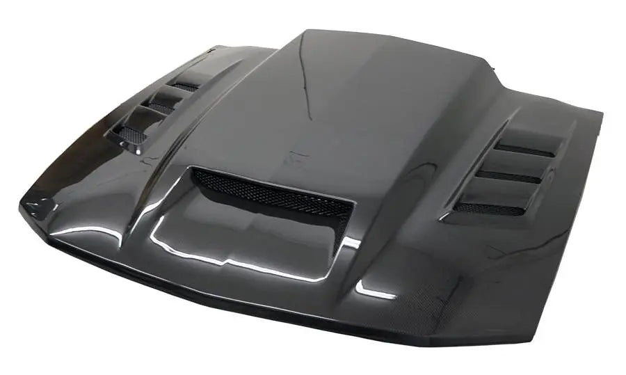 2005-2009 Ford Mustang 2 doors TERMINATOR Style Double Sided Carbon Fiber Carbon Fiber Black Hood-2