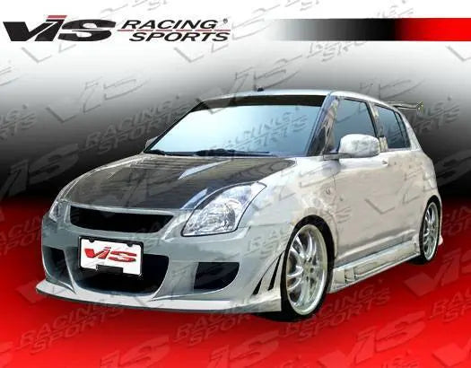 2005-2008 Suzuki Swift 4 doors FUZION Style FRP Primer Side Skirts-2